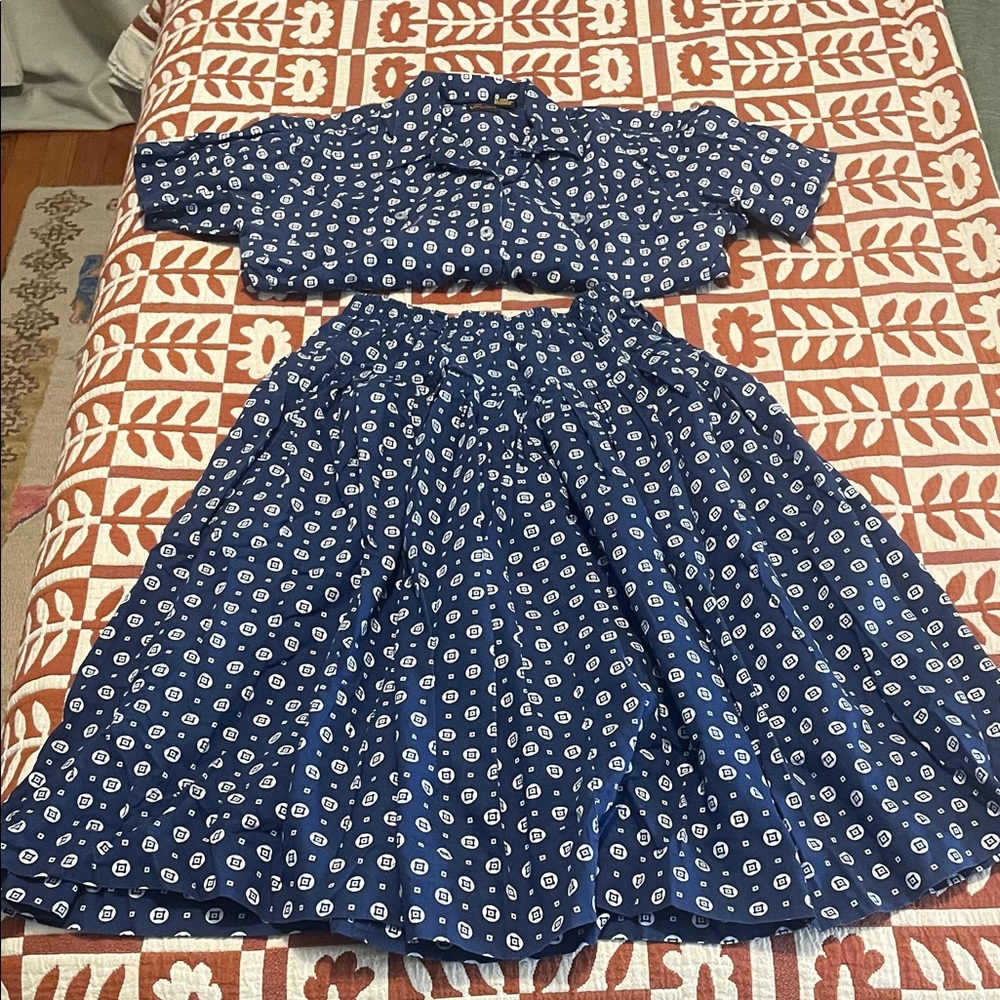 Vintage Liz Claiborne Shirt and Skirt Set